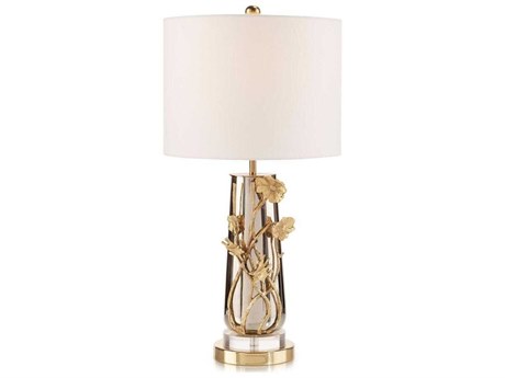 John Richard Nickel Poppy Polished Brass Silver Hue Buffet Lamp
