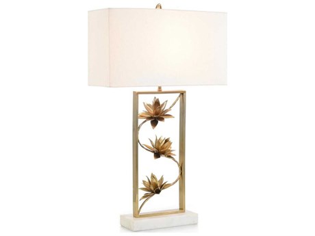 John Richard Pianta Polished Brass Buffet Lamp