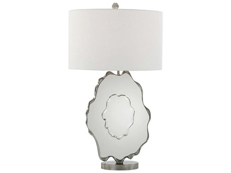 John Richard Dirillo Antique Pewter Silver Buffet Lamp