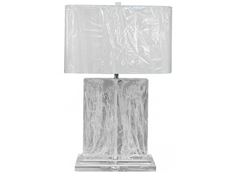 John Richard Boreas White Linen Buffet Lamp