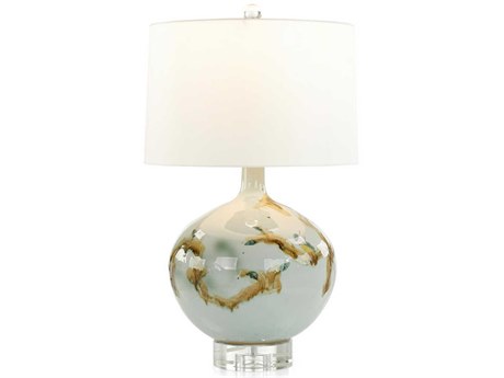 John Richard Tranquil Garden Blue Buffet Lamp