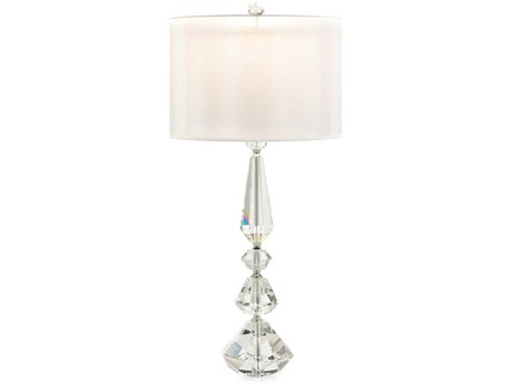 John Richard Balustered Crystal Clear Buffet Lamp