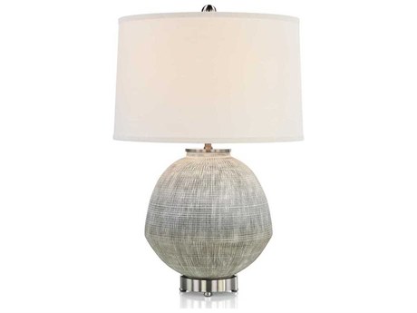 John Richard Crosshatch Nickel Buffet Lamp