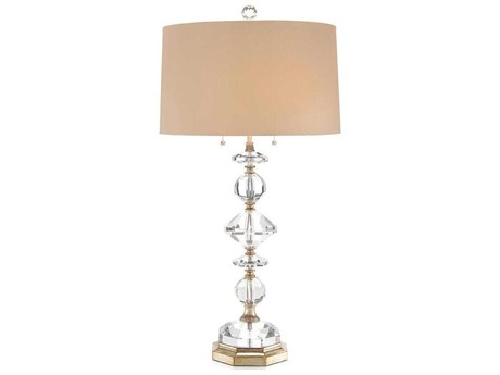 John Richard Diamond Glass Acrylic Crystal Clear Buffet Lamp