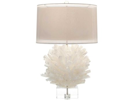 John Richard Selenite-I Off White Crystal Buffet Lamp