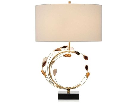 John Richard Swirling Agates Brown LED Buffet Lamp