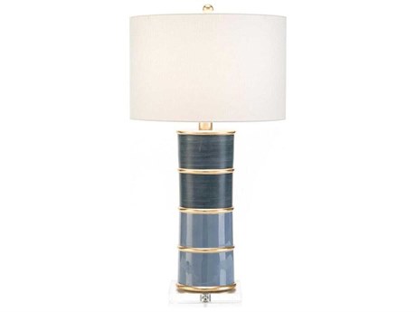 John Richard Pillar Blue Buffet Lamp