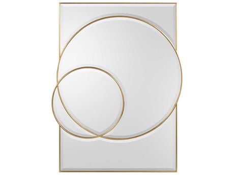 John Richard Eclipse Gold Rectangular Wall Mirror