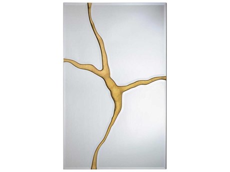 John Richard Revne Gold Rectangular Wall Mirror