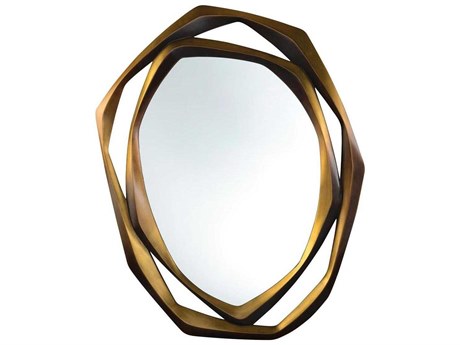 John Richard Havant Antiqued Bronze Oval Wall Mirror