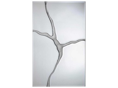 John Richard Abisso Silver Rectangular Wall Mirror