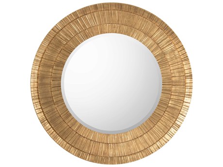 John Richard Peili Gold Round Wall Mirror