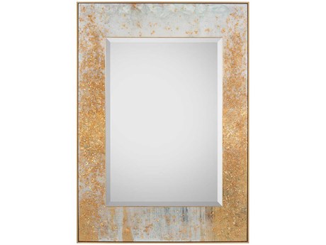 John Richard Mary Hong's Aureate Gold Rectangular Wall Mirror
