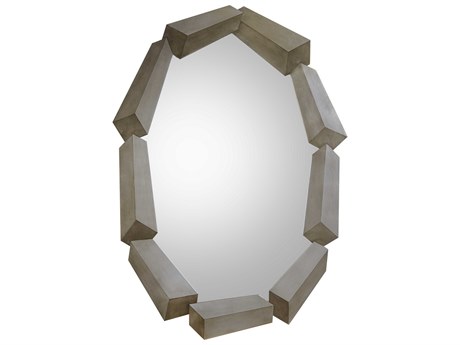 John Richard Trompe L'Oeil Silver Oval Wall Mirror