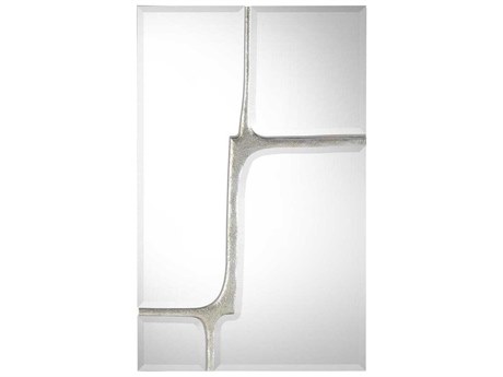 John Richard Nickolas Metallic Silver Rectangular Wall Mirror