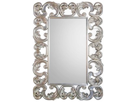 John Richard Montelena Transitional Silver Rectangular Wall Mirror