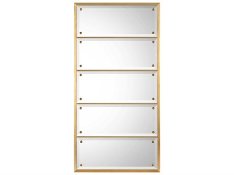 John Richard Laboure Brass Rectangular Wall Mirror