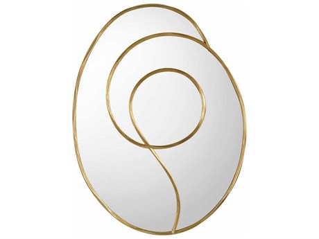 John Richard Flourish Gold Coast Oval Wall Mirror