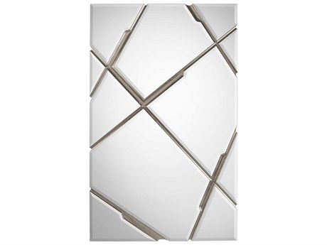 John Richard Ronin Pewter Silver Rectangular Wall Mirror