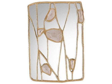 John Richard Embellished Branches Champagne Rectangular Wall Mirror