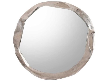 John Richard Round Nickel Round Wall Mirror