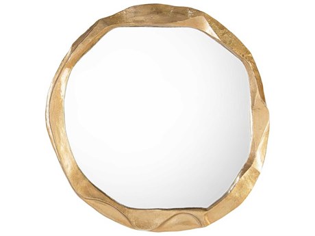 John Richard Round Gold Round Wall Mirror