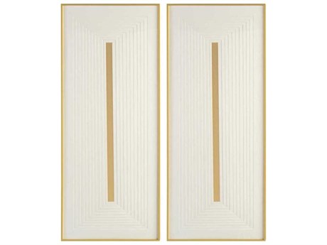 John Richard Alan Galbraith's Golden Barricade Wall Art Set of 2