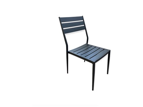 Schnupp Patio Estela Aluminum Charcoal Dining Side Chair