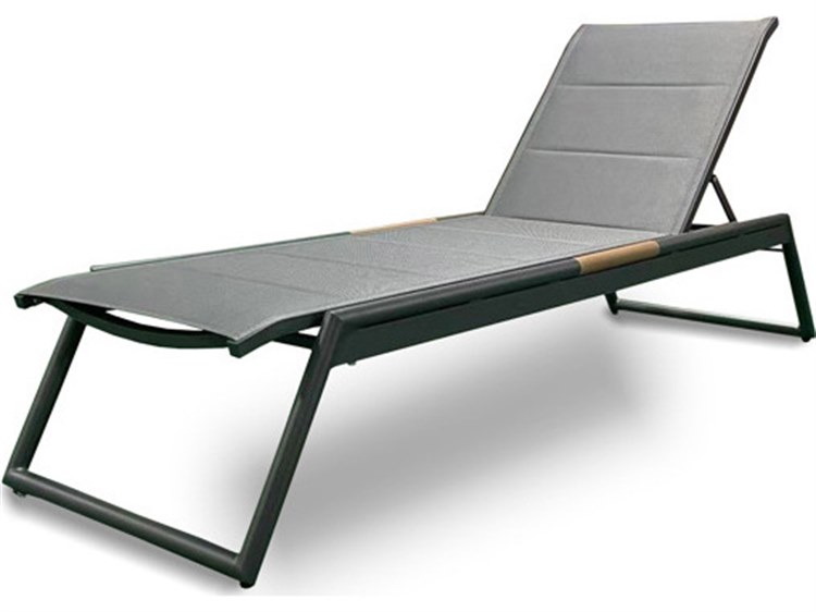 Schnupp Patio Curacao Sling Aluminum Charcoal Chaise Lounge