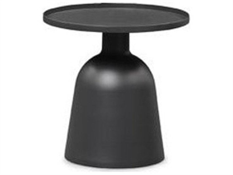 Schnupp Patio Curacao Aluminum Charcoal Round Side Table