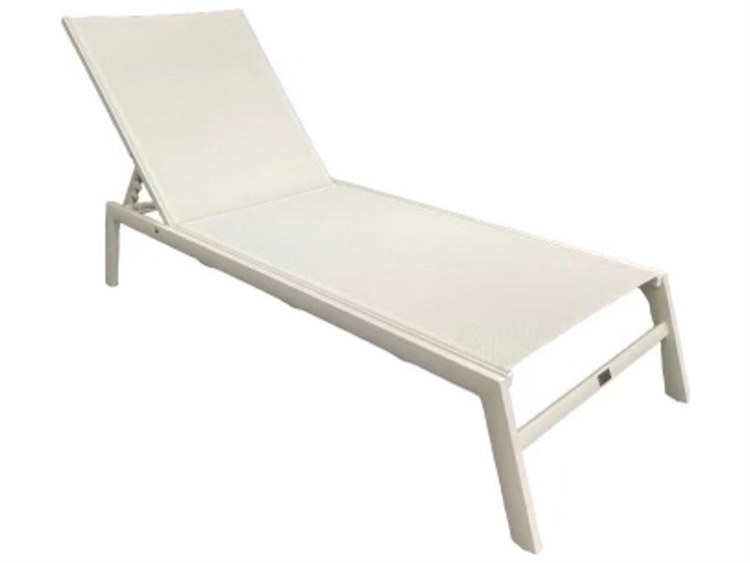 Schnupp Patio Paraiso Sling Aluminum White Chaise Lounge