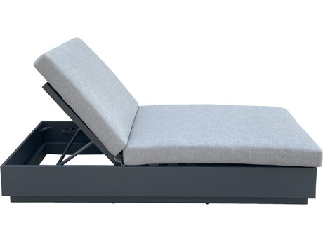 Schnupp Patio Mila Cushion Aluminum Charcoal Chaise Lounge