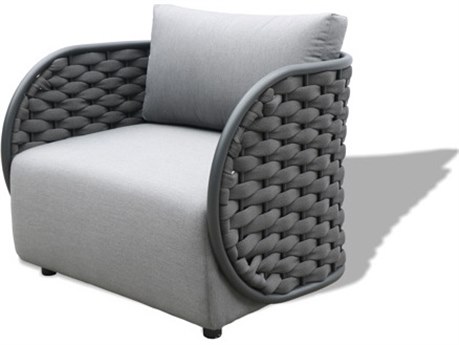 Schnupp Patio Savannah Cushion Rope Aluminum Charcoal Lounge Chair