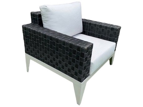 Schnupp Patio Marbella Cushion Aluminum Wicker Black Lounge Chair