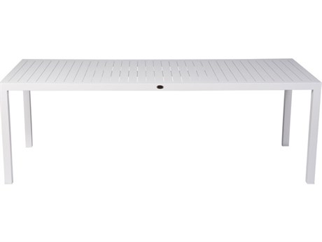 Schnupp Patio Aruba Aluminum White 85''W x 32''D Rectangular Dining Table