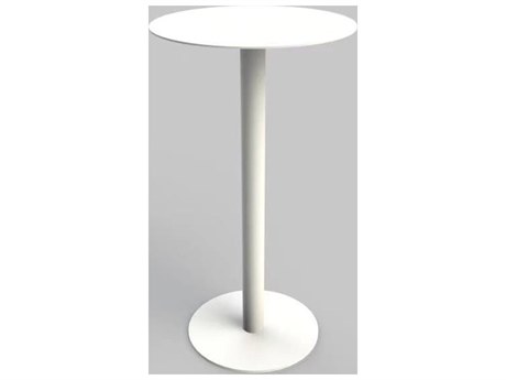 Schnupp Patio Aruba Aluminum White 30'' Wide Round Bar Table