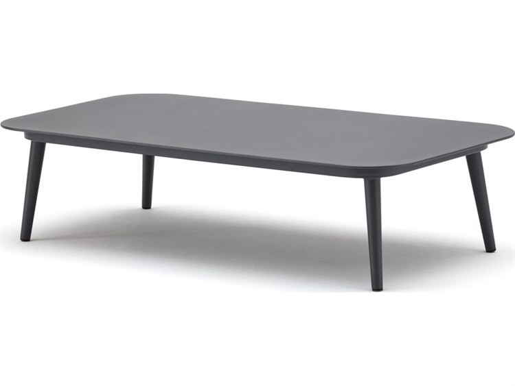 Schnupp Patio Alia Aluminum Charcoal Rectangular Coffee Table
