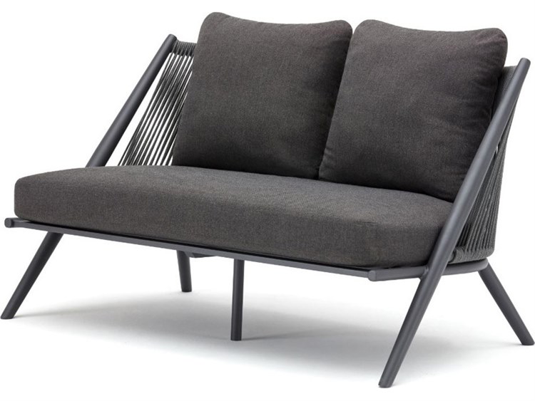 Schnupp Patio Alia Cushion Aluminum Charcoal Loveseat