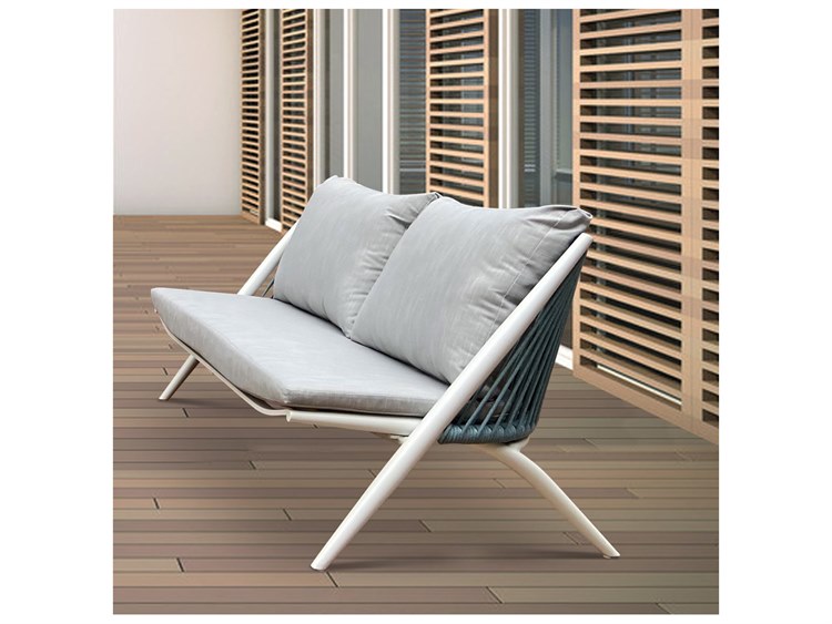 Schnupp Patio Alia Cushion Aluminum White Loveseat