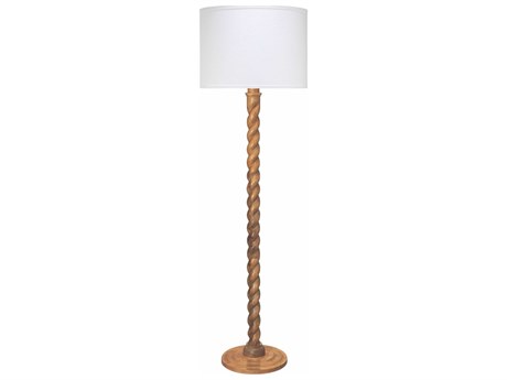 Jamie Young Barley Twist Natural Wood Floor Lamp
