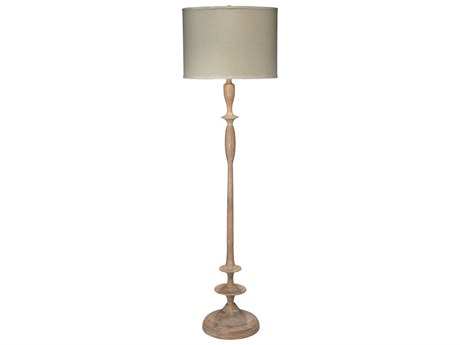 Jamie Young Petite Paro White Wood Floor Lamp