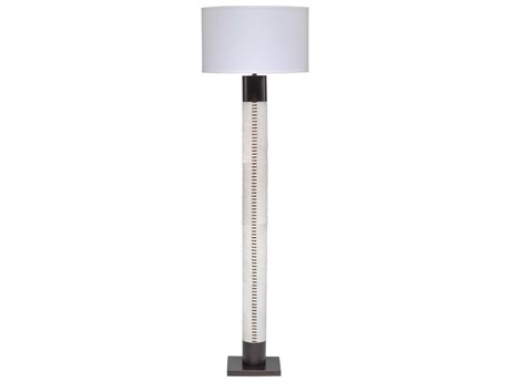 Jamie Young Sheridan White Hide Oil Rubbed Bronze Floor Lamp