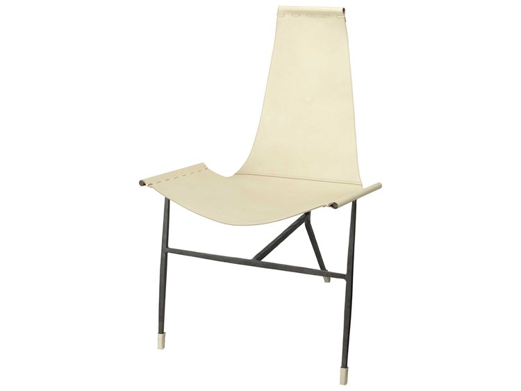 Photos - Chair Jamie Young Co Jamie Young Black Leather Accent  20ABIL-CHWH 