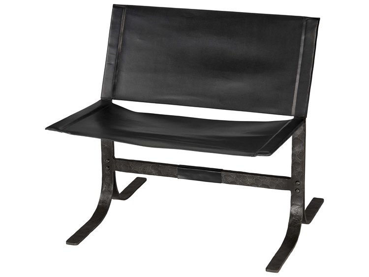 Photos - Chair Jamie Young Co Jamie Young Alessa Black Leather Accent  20ALES-CHBK 