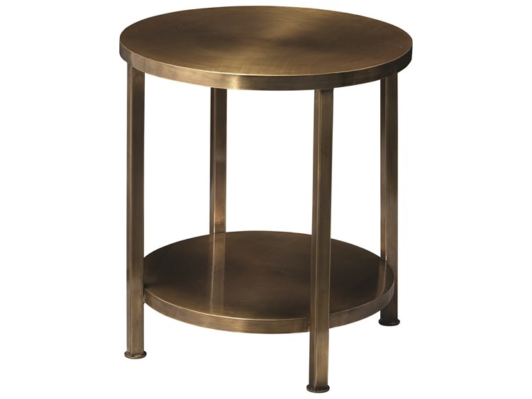 Jamie Young Company Alloy 20'' Round Antique Brass Side Table