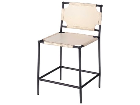 Jamie Young Asher Leather Counter Stool