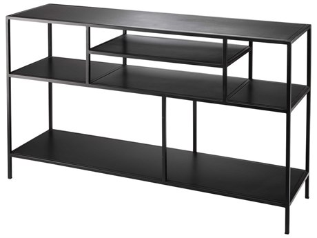 Jamie Young Rectangular Metal Black Iron Console Table