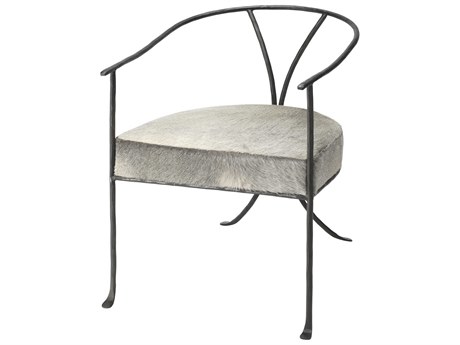 Jamie Young Kai Black Leather Accent Chair