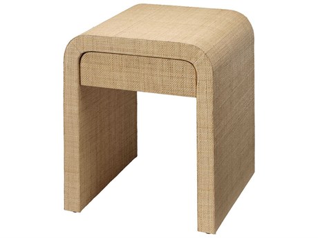 Jamie Young Montecito 18" Rectangular Raffia Natural End Table
