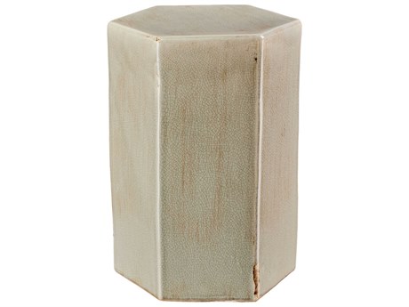 Jamie Young Porto Hexagon Ceramic Pistachio End Table
